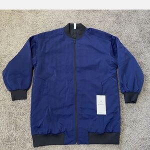 NWT lululemon Non-Stop Bomber Jacket (Oversized fit) NEW Size 14 (navy/black)
